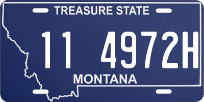 MT license plate 114972H