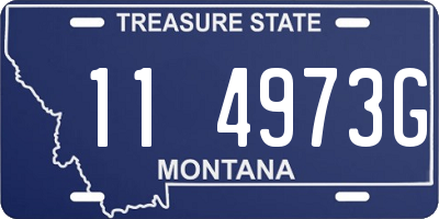 MT license plate 114973G