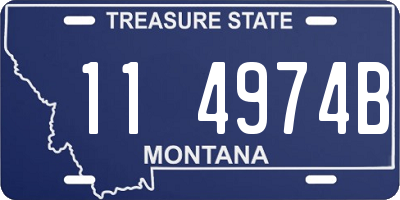 MT license plate 114974B