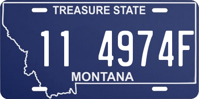 MT license plate 114974F