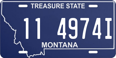 MT license plate 114974I