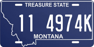 MT license plate 114974K