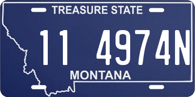 MT license plate 114974N