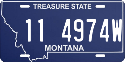 MT license plate 114974W