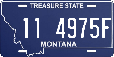 MT license plate 114975F