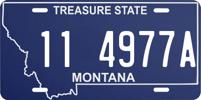 MT license plate 114977A