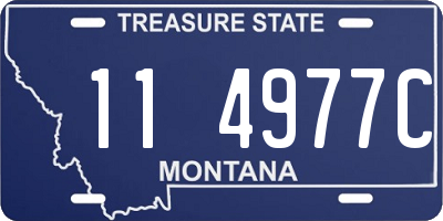 MT license plate 114977C