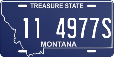 MT license plate 114977S