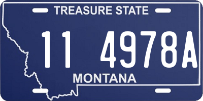 MT license plate 114978A