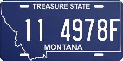 MT license plate 114978F