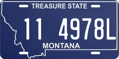 MT license plate 114978L