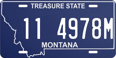 MT license plate 114978M