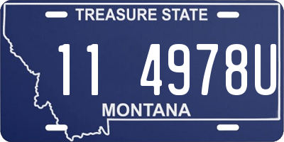 MT license plate 114978U