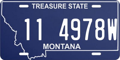 MT license plate 114978W