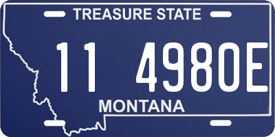 MT license plate 114980E