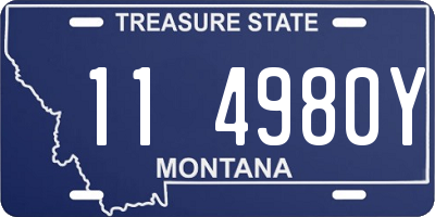 MT license plate 114980Y