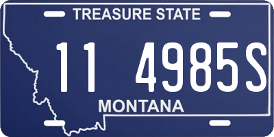 MT license plate 114985S