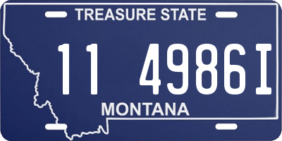 MT license plate 114986I