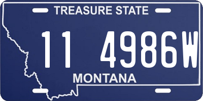 MT license plate 114986W