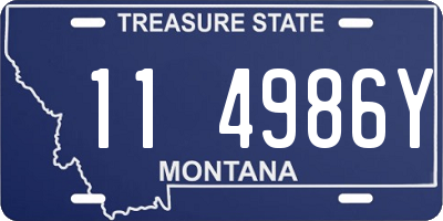 MT license plate 114986Y