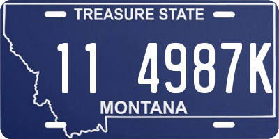 MT license plate 114987K
