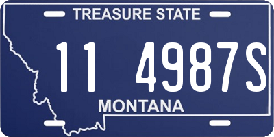 MT license plate 114987S