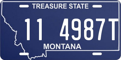 MT license plate 114987T