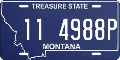 MT license plate 114988P