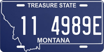 MT license plate 114989E