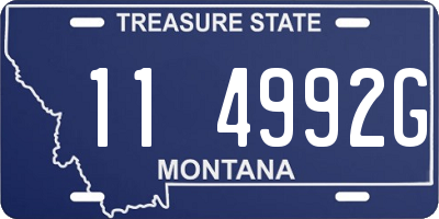 MT license plate 114992G