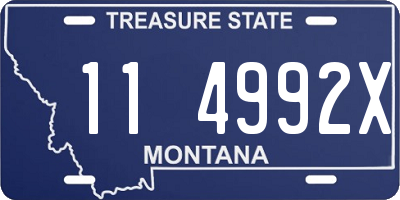 MT license plate 114992X