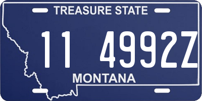 MT license plate 114992Z