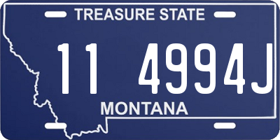 MT license plate 114994J