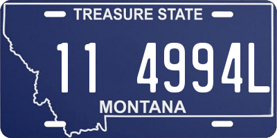 MT license plate 114994L