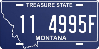 MT license plate 114995F