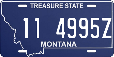 MT license plate 114995Z