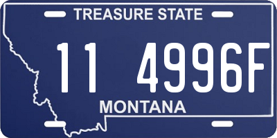 MT license plate 114996F