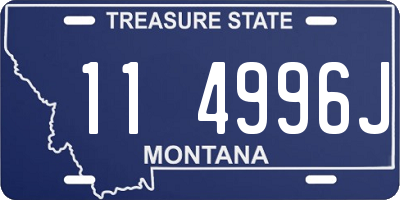 MT license plate 114996J