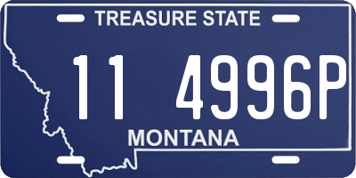 MT license plate 114996P