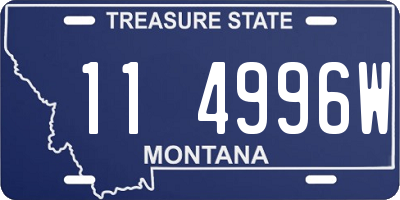 MT license plate 114996W