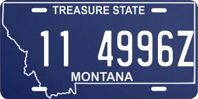 MT license plate 114996Z