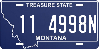 MT license plate 114998N