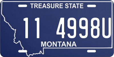 MT license plate 114998U