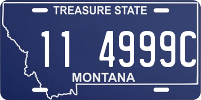 MT license plate 114999C