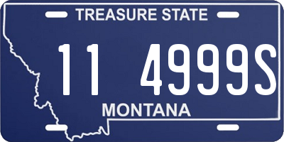 MT license plate 114999S