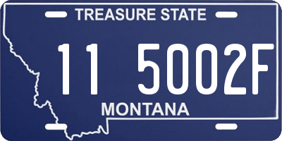 MT license plate 115002F
