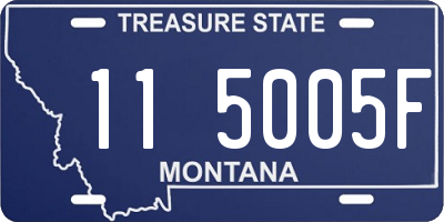 MT license plate 115005F