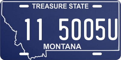MT license plate 115005U