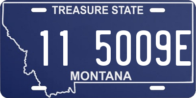 MT license plate 115009E