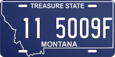 MT license plate 115009F